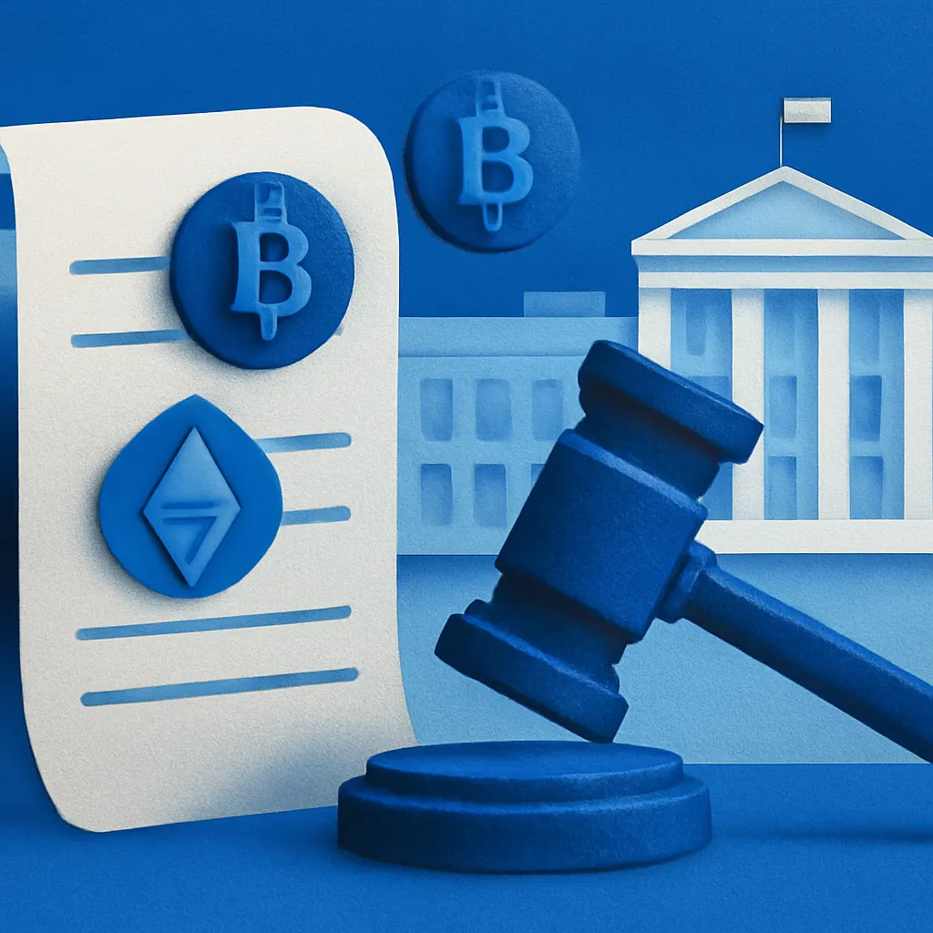 پیشنهاد قوانین جدید CFTC تصویرسازی کلاژ دیجیتال درباره پیشنهاد قوانین جدید CFTC برای رمزارز