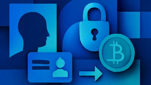 تصویرسازی کلاژ دیجیتال درباره امنیت و تراکنش‌های کریپتو Coins.ph