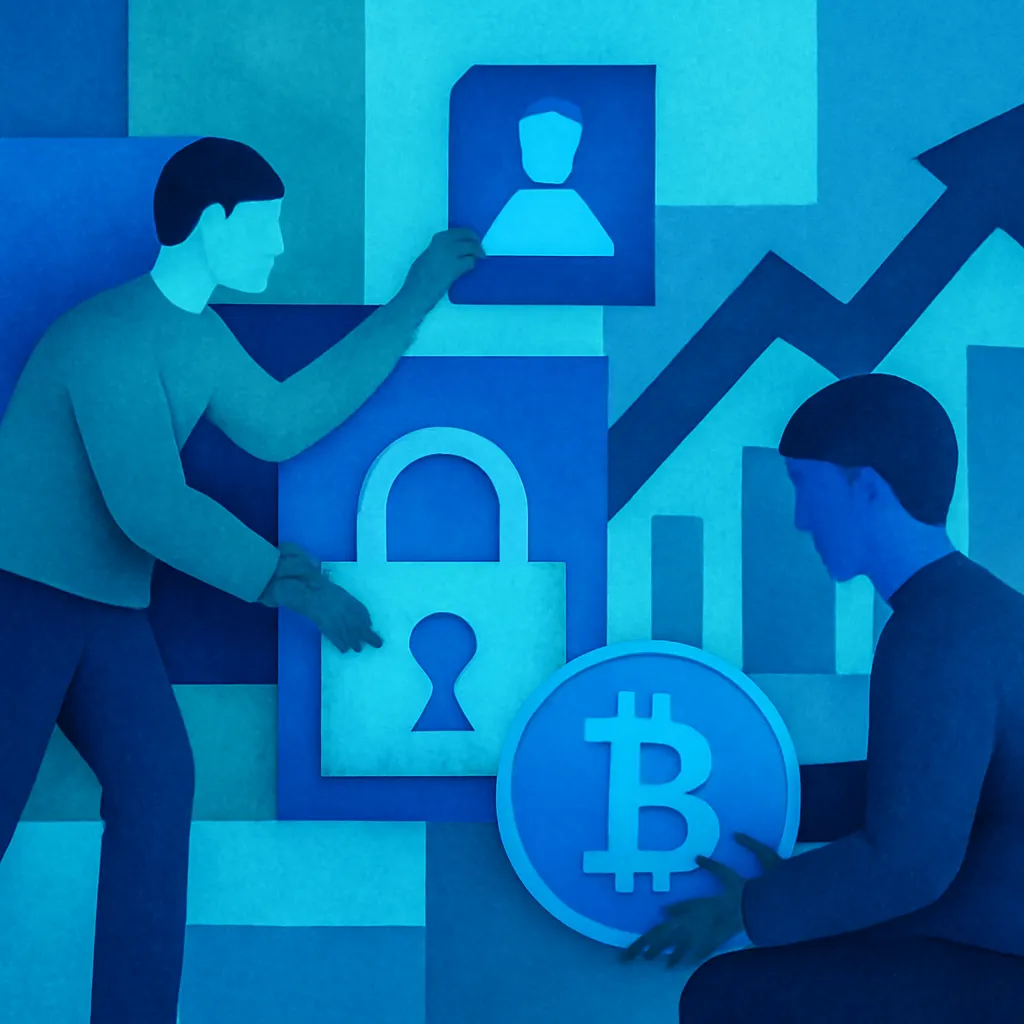 تصویرسازی کلاژ دیجیتال درباره نقش نسل جوان در بازار ارز دیجیتال